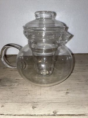 PRIMULA Clear Glass Teapot 5 Cup With Infuser And Lid 6 X 6.5” 40 Oz  - Image 1 of 3