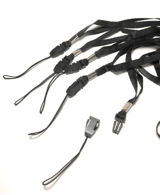 5x BLACK Neck Strap Lanyard for Mp3 Cell Phone USB Flash Drive ID 16" FREE SHIP - Image 1 of 4