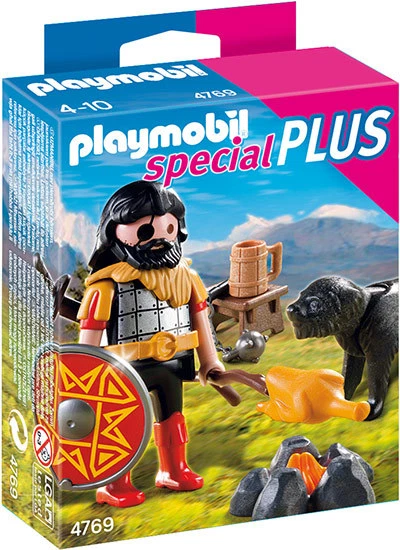 PLAYMOBIL® SP 4769 Barbar mit Hund am Lagerfeuer, NEU & OVP, DHL - Paketversand