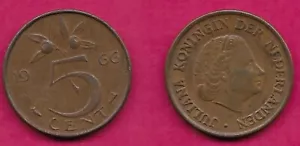 NIEDERLANDE KÖNIGREICH 1966 XF KÖNIGIN JULIANA RECHTS, BEZEICHNUNG, TEILT DATUM - Bild 1 von 1