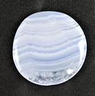 BLUE LACE AGATE  FLAT STONE (Small) - Healing Crystal, Throat Chakra, Calming