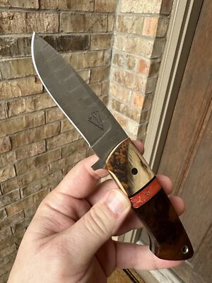 Nuevos cuchillos de campamento Medina Jack Nabors EDC cuchillo de hoja fija mango de madera de hierro del desierto Foto 1 de 4