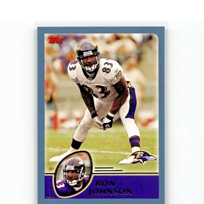 2003 Topps #182 Ron Johnson Baltimore Ravens Football Card - Image 1 of 2