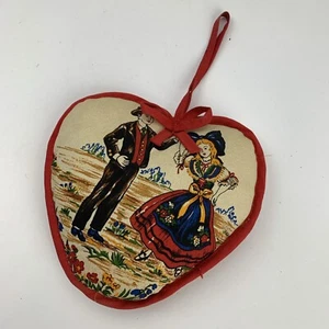 Heart Shaped Plush 7" Hanging Decor Dancing VTG - Picture 1 of 3
