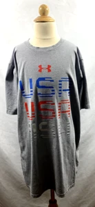 Under Armour USA Youth Heatgear Loose Fit Shirt Gray Size XL - Picture 1 of 5