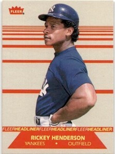 1987 Fleer Baseball Headliners - #4 Rickey Henderson New York Yankees