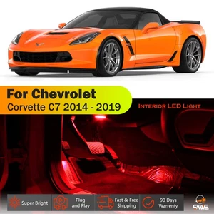 Kit de paquete de bombillas LED interiores 8 unidades para Chevy Corvette C7 2014-2019 - rojo - Imagen 1 de 9