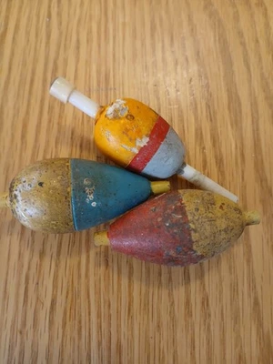 Vintage Possibly Wooden Fishing Bobbers - Image 1 of 3