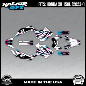 Graphics Decal Kit for Honda XR150L XR 125L ( 2023+) Vizion Series-Cyan Magenta - Picture 1 of 4