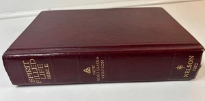 Spirit-Filled Life Bible New King James Version 1991 Red Leather Nelson 1252 - Picture 1 of 17