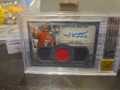 2019 Topps Juan Soto Museum Collection Signature Swatches Triple Relic Auto /99 - Image 1 of 2