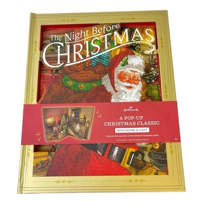 Hallmark The Night Before Christmas Jumbo Pop-Up Book With Light and Sound NEW - Image 1 of 4