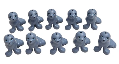 Lote de figuras de animales estilo sello Lego FRIENDS - 10 figuras terrestres mar océano azul arena Foto 1 de 2