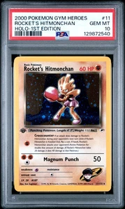 Pokémon Gym Heroes 2000 Holo-1ª edición Rocket'S Hitmonchan 10 PSA #11 - Imagen 1 de 2