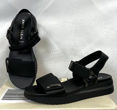 New Anne Klein Women's Essence Strappy Sandals / Black / Sz 6 - Image 1 of 4