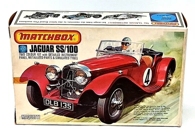 Vintage Matchbox Maquette 1:32 PK-304 JAGUAR SS/100 PARFAITEMENT  Emballage 1977 - Image 1 of 4