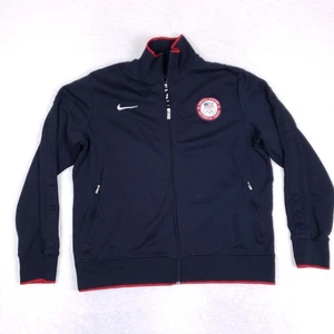 Nike USA Olympic Team Jacket XXL Navy Full Zip Patriotic Sportswear Heritage - Picture 1 of 12