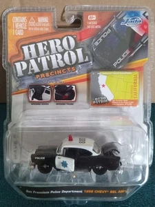 Jada Hero Patrol Precincts San Francisco PD 1956 Chevy Bel Air New 1:64 - Picture 1 of 4