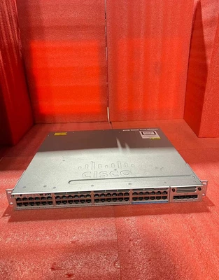 Cisco  WS-C3850-12X48U-E Switch 48 Port Gigabit PoE+ 715w Single PSU - Image 1 of 4