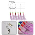 Easy to Replace 6pcs Colored Silk SeaFreshwater Fishing Sabiki Rigs Hook