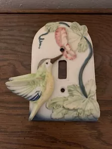 Takahashi San Francisco Hummingbirds Porcelain Light Switch Plate VTG - Picture 1 of 12
