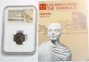 AUTHENTIC ROMAN EMPEROR GALERIUS AD 293-311 COIN NGC CERTIFIED & COA #2718 - Picture 1 of 4