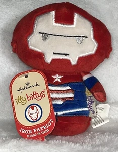 Hallmark Itty Bittys Iron (Mann) Patriot Zweiter in Serie Marvel 2017 Neu mit Etikett Plüsch - Bild 1 von 9