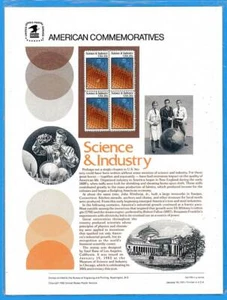 PANEL CONMEMORATIVO USPS #179 CIENCIA E INDUSTRIA #2031 - Imagen 1 de 1