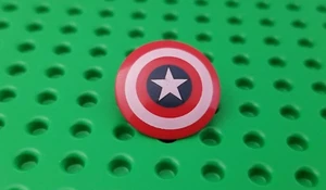 LEGO Minifigure Captain America Shield Red Back Handle Marvel Super Hero Weapon - Picture 1 of 2