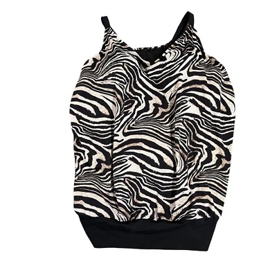 Catherines Zebra Print Tankini Top Size 24W Swim vacation resort cruise - Image 1 of 4
