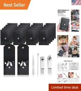 100 Sets Fingernagelknipser Set Großpackung, 4 in 1 Schwarz Erwachsene Edelstahl Trav... - Bild 1 von 9