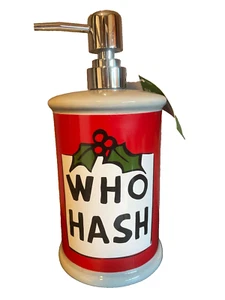 THE GRINCH Who Hash Keramik Seifenspender ROT Weiß 24 oz 8" 2023 Dr. Seuss NEU - Bild 1 von 4