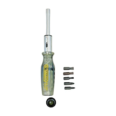 Stanley Ratcheting Screwdriver 68-750 with 5 bits, Made in USA NEW - Image 1 of 4