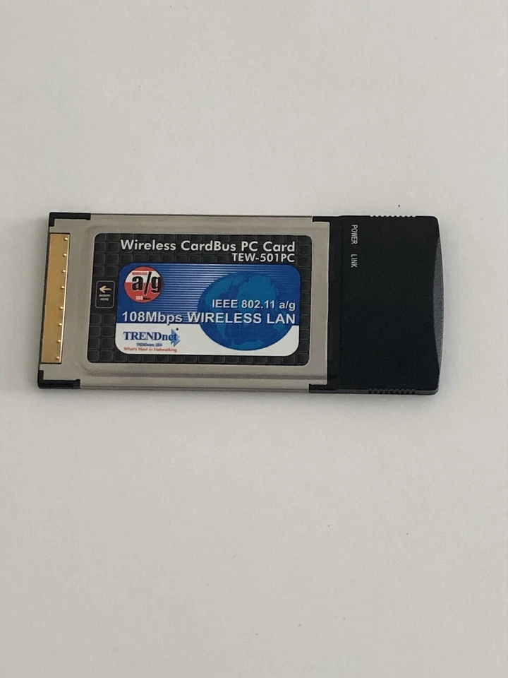 TRENDnet TEW-501PC 108Mbps 802.11a/g Wireless LAN CardBus PC Adapter - Image 1 of 3
