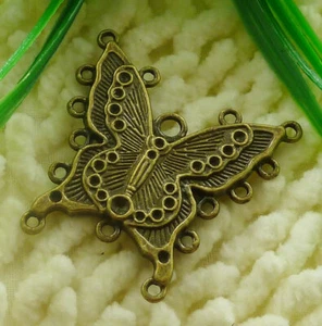 36 piezas conectores mariposa enchapados en bronce 39X39MM S2330 HÁGALO USTED MISMO fabricación de joyas - Imagen 1 de 6