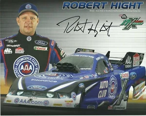 Robert Hight NHRA Racing Original Autograph 8x10 Signed Hero Card - Picture 1 of 2