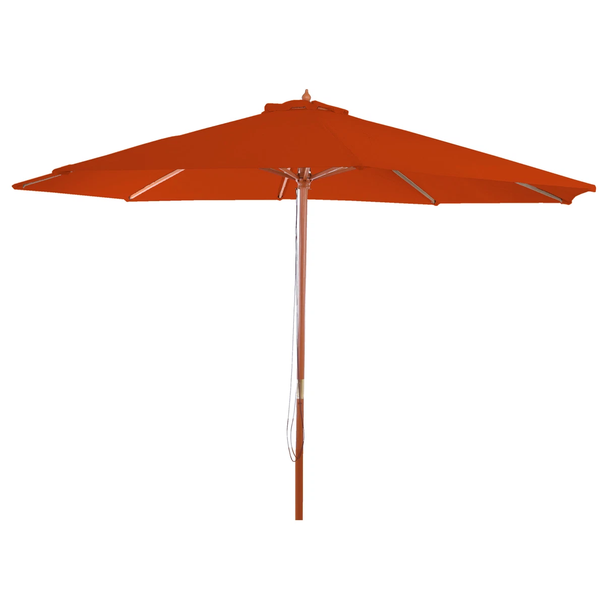 Sophia & William Terrassenschirm 3 Meter – 3-stufig, Automatisch Neigbar, Doppelt Belüftet, Mit Kurbel, Orange/Rot