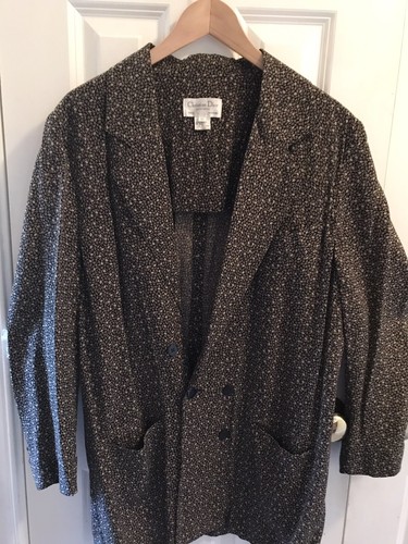 Giacca blazer vintage Christian Dior separata RAYON taglia 12 IN PERFETTE CONDIZIONI