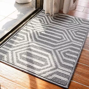 Morgantag Indoor Outdoor Doormat Rubber Door Mat 60 X 90cm Front Door Mat Grey - Picture 1 of 9