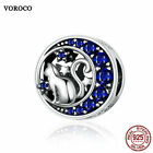Voroco Fashion 925 Silver Charms Blue Style Diy Bead Fit Bracelet Necklace Women