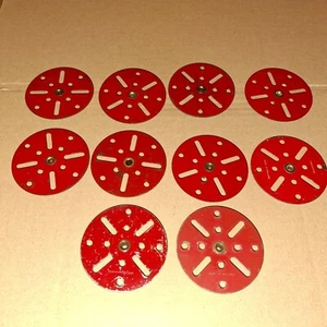 10 X #109 PIASTRA FACCIALE MECCANICO STAMPATA ROSSA MEDIA - Foto 1 di 2