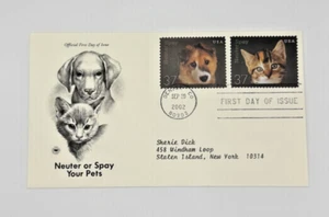 Neuter Or Spay Your Pets Stamps / First Day Issue Envelopes - Picture 1 of 2