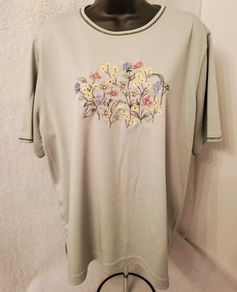 Blusa Camisa Top BonWorth Mujer Talla XL X Grande 1X Multicolor Floral Foto 1 de 4