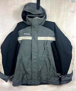 Columbia Sportswear Company Men's M Winter Jacket Black and Gray 90s Y2K Parka - Picture 1 of 12
