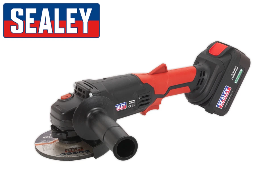 Sealey CP20VAG - Cordless Angle Grinder 115mm / 4.5inch  Li-Ion 20v + 1h Charger - Image 1 of 2