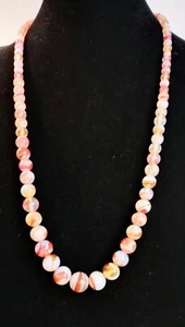 Collar Vintage Vidrio Mármol Graduado Vidrio Remolinado - Imagen 1 de 10