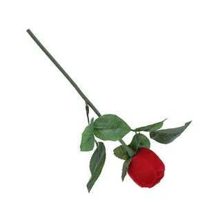 Caja de anillos en forma de rosa roja día de San Valentín joyería pendiente propuesta anillo estuche decoración - Imagen 1 de 22