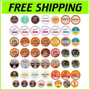 Keurig Compatible 50 Count Mixed Cups: Coffee, Tea, Cider & Hot Cocoa Sampler - Picture 1 of 9