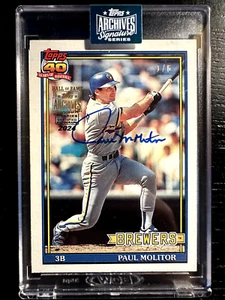 2024 Topps Archives Signature Series Paul Molitor Auto #1/6 First on Print - Picture 1 of 2