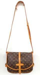 Authentic LOUIS VUITTON Monogram Samur 30 Shoulder Bag Brown M42256 Used - Picture 1 of 18